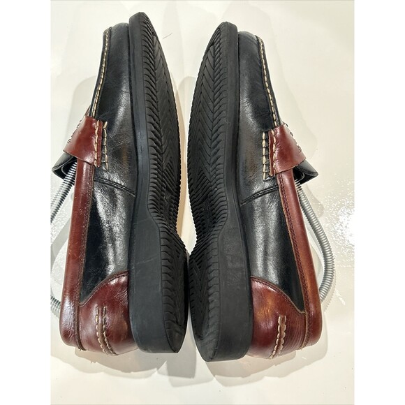 Bass Marine Men’s 10 Black Brown Leather Tassel Loafers Comfort Casual Shoes main image 9
